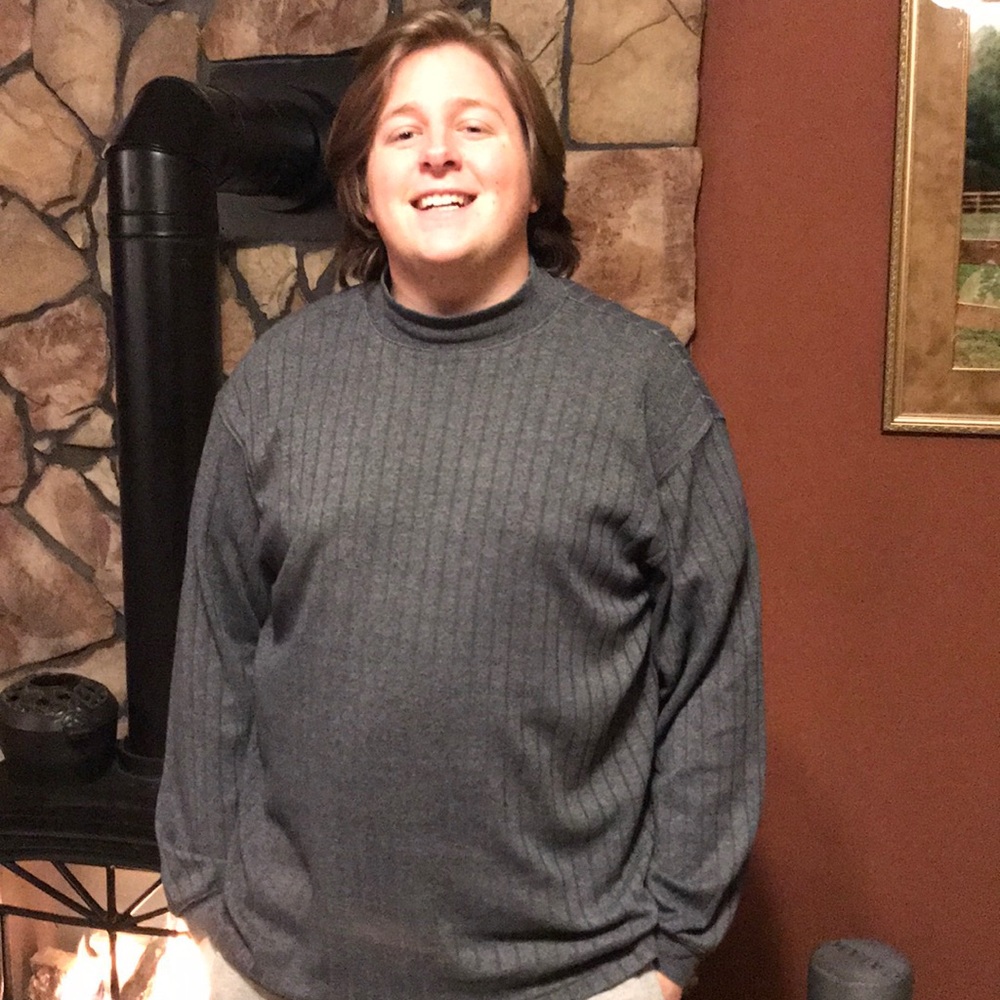 Gray comfortable sweater